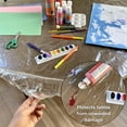 thumbnail image 3 of yeacher Nappe Ronde Transparente en PVC avec Cordon de Serrage - 48R (Convient aux Tables de 36-44 Pouces), 3 of 7