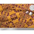 thumbnail image 3 of Soimoi Velvet Fabric Moroccan Damask Printed Fabric 1 Yard 58 Inch Wide, 3 of 3