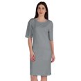 thumbnail image 1 of Inkmeso Robe T-Shirt pour Femmes à Manches au Coude, Coupe Régulière, avec Poches avant, 1 of 8