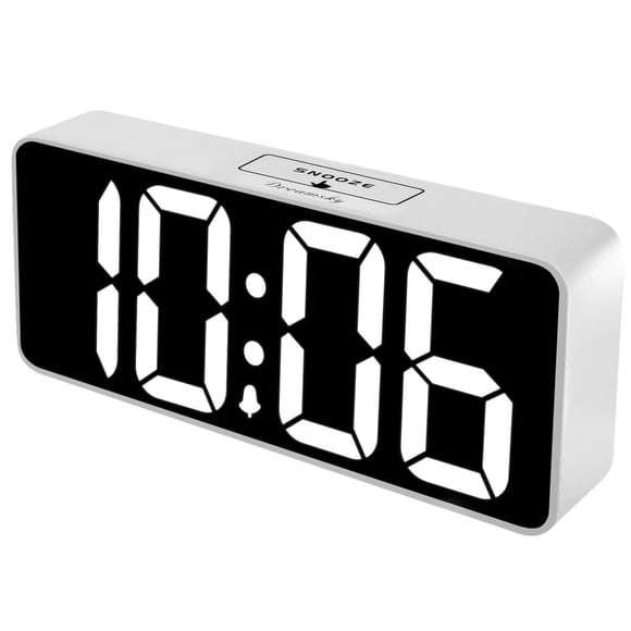 DreamSky Large Digital Alarm Clock Big Numbers for Seniors & Visually Impaired, 9 Inches Electric Clocks for Bedroom, Jumbo Display Fully Dimmable , USB Ports, Adjustable Alarm Volume