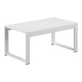 thumbnail image 1 of Afuera Living Modern Aluminum Frame Outdoor Coffee Table in White, 1 of 2