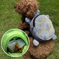 thumbnail image 3 of Dog Harness Backpack with Quick Release Buckle Zipper Closure Adjustable Cartoon Turtle-Shaped Pet Self Carrier Snack Bag, 3 of 10