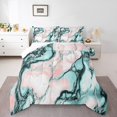 thumbnail image 2 of Marble Comforter Set Stone Pattern Fluid Bedding Set Watercolor Marbling Texture Quilt Modern Abstract Art Bedding Comforter Sets Queen Size,Pink Blue, 2 of 7