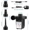 thumbnail image 2 of Toytexx Electric Air Pump for Inflatables, 120V Portable Two-Way Inflator and Deflator with 3 Nozzles for Air Mattresses, Pool Floats and Camping Gear, 2 of 5