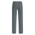 thumbnail image 5 of ohmzyzo Womens Summer Fashion Solid Casual Elastic Waist Drawstring Long Pants, 5 of 5