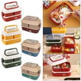 thumbnail image 3 of Renjiang Thermal Lunch Box Green Lunch Boxdouble Plastic Lunch Box Large Capacity Lunch Box Microwave Oven Adult Lunch Box Big Lunch Box for Men Hard Shell, 3 of 6