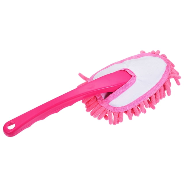 Unique Bargains Microfiber Chenille Duster Washable Cleaning Brush Dusting Tool Pink