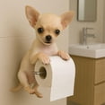 thumbnail image 1 of Support de Rangement pour Salle de Bain et Cuisine - Porte-Rouleau de Papier Hygiénique à Thème Chien Imprimé 3D avec Fixation Murale et Distributeur de Papier Hygiénique Fonctionnel, 1 of 4