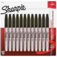 thumbnail image 1 of Sharpie Permanent Markers, Fine Point, Black, 12 Count, 1 of 3