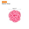 thumbnail image 2 of Unique Bargains 12 Pcs Wicker Rattan Balls Decorative Balls 1.2Inch for Vase Fillers ,Wedding ,Party ,Pink, 2 of 5