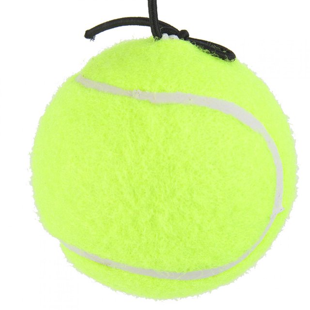 Domqga Tennis Training Ball, Tennis Ball with String,Tennis Ball Tennis Beginner Training Ball with 4M Elastic Rubber String For Single Practice