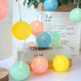 thumbnail image 3 of Light Ball Cotton Decoration String Light Hanging String Lamp for Party Wedding  3pcs Batteries  Flashing  Green, 3 of 10