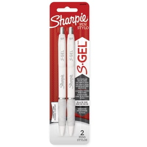 Sharpie S-Gel, Stylos de gel, Pearl Barreau de mode blanc, point moyen (0.7 mm), encre noire, 2 Nombre