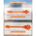 thumbnail image 5 of Heavy Duty PTO Drive Shaft with Slip Grip assembly – Series 4, 1-3/8" 6-Gear coupling Both Ends – Carburized Steel for Bush Hog, Rotary Cutter, Finish Mower – Adjustable Telescopic Design, Orange, 5 of 5