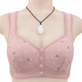 thumbnail image 4 of Women's Sexy Lace Front - Button Underwire Bra - Adjustable Shoulder Strap, Shaping Cup, Comfortable, Plus - Size Options, Hand Wash, 4 of 5