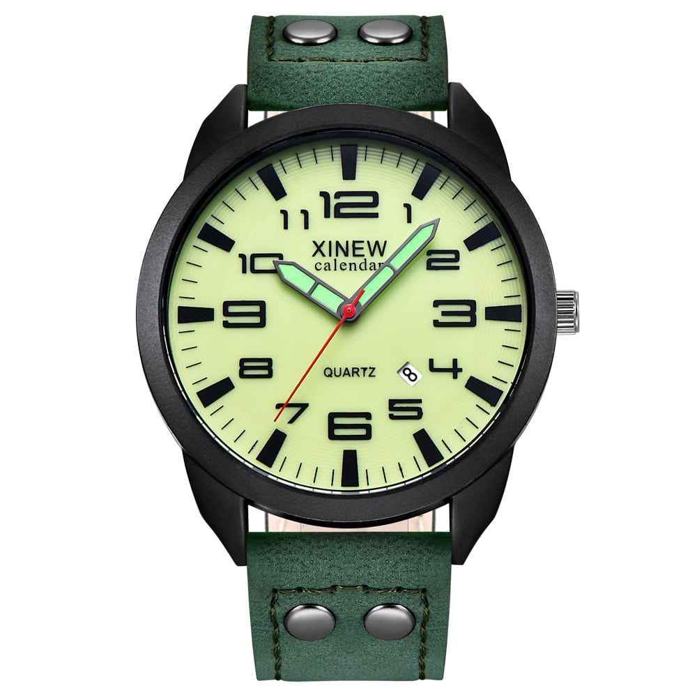 Cameland Men's Leather Date Casual Analog Quartz Wrist Watch Business Watches Gifts