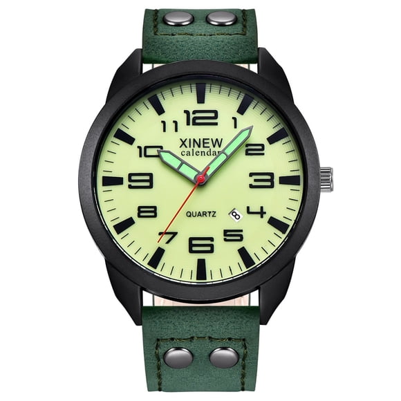 Cameland Montre-Bracelet à Quartz Analogique Décontractée pour Homme en Cuir avec Date Montres d'Affaires Cadeaux