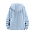 thumbnail image 3 of BiZtdJrK Veste à Capuche Zippée d'Été pour Hommes Pêche Manches Longues Protection Solaire Chandails à Capuchon Ample Décontractée Légère Hauts d'Extérieur Bleu G Cadeaux pour Hommes, 3 of 9