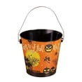 thumbnail image 3 of Halloween Candy Bucket,Halloween Pumpkin Bucket,1Pc Random Patterns Iron Halloween Candy Buckets Pumpkin Storage Pail Halloween Candy Sorting Iron Pail Children Carry Iron Mini Pail, 3 of 7