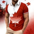 thumbnail image 2 of Chemise de Classification de Produit pour Hommes avec Motif de Bouton Feuille d'Érable, Tricot Respirant, Manches Courtes, Haut de Performance pour Tenue Décontractée de Tous les Jours, 2 of 4