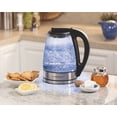 thumbnail image 4 of Hamilton Beach Electric Glass Kettle, 1 Liter Compact Cordless Electric Kettle with Soft Blue LED Illumination, 1500 Watts, 40930JC, 4 of 5