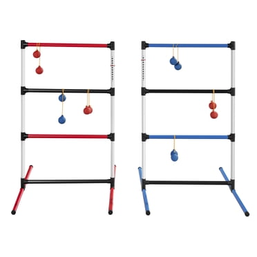 Patiojoy Portable Ladder Toss Set 12 Balls Outdoor Lawn Family Game Set