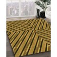 thumbnail image 3 of Ahgly Tapis d'Intérieur Lavable en Machine Carré Transitionnel Rouge Brun, 6 Pieds Carré, 3 of 7