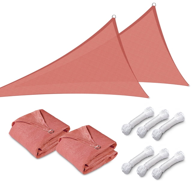 Yescom 2x 11.5' Triangle Sun Shade Sail Beach Canopy Cover UV Blocking