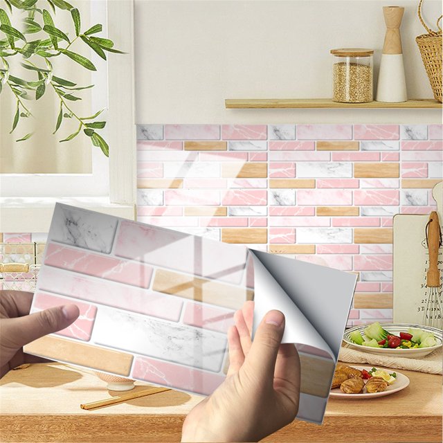 Vaidha Imitation Wall Tiles Crystal Film Tile Sticker Adhesive Floor Sticker Hot