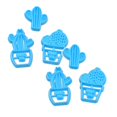 thumbnail image 1 of Oleegame 2PC Cookie Mold Baking Baking Cactus Bread Pizza Pan Candy BakewareTray Cake Kitchen，Dining Bar Blue, 1 of 5