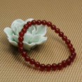 thumbnail image 3 of Bracelet Extensible en Perles Rondes de 6 mm en Agate Rouge Naturelle de Qualité AA 7 Pouces Unisexe, 3 of 5