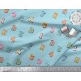 thumbnail image 3 of Soimoi Georgette Viscose Fabric Numbers & Alphabets Text Decor Fabric Printed Yard 42 Inch Wide, 3 of 3