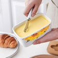 thumbnail image 1 of Yhmxh Kitchen Organizers And Storage New Ceramic Butters Box Cheese Butters Box Nordics Style Butters Storage Ceramic Jar Ceramic Yellow Jar, 1 of 6