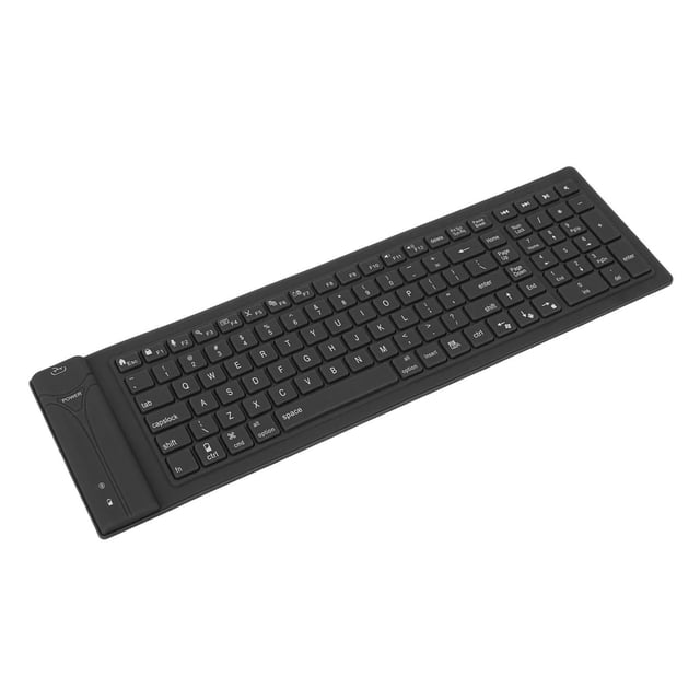 Foldable Silicone Silent Keyboard, Silicone Keyboard,108 Key Portable Soft Rubber Lightweight Waterproof Rollup Keyboard for Laptop PC Computer Travel Office Home