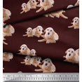 thumbnail image 2 of Soimoi Rayon Fabric Golden Retriever Dog Printed Fabric 1 Yard 56 Inch Wide, 2 of 3