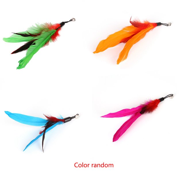 Pet Cat Dogs Toys Funny Interactive Plush Toy Toy; Feather Caterpillar Feather Stick Wand Replacement Head