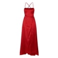 thumbnail image 5 of B91xZ Robe Cocktail pour Femmes Décontractée Lounge Longue Robe Élégante Sans Manches Col Ras du Cou Moulante Robes Maxi, Rouge G, 5 of 5