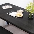 thumbnail image 4 of AWQM 3 Piece Dining Table Set with Benches, Particleboard/Iron, Black, 4 of 9
