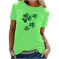 thumbnail image 2 of T-shirt de la Saint-Patrick pour Femmes Mode Col Rond Imprimé Manches Courtes T-shirt Décontracté Ample Hauts T-Shirts de la Saint-Patrick pour Femmes, 2 of 6