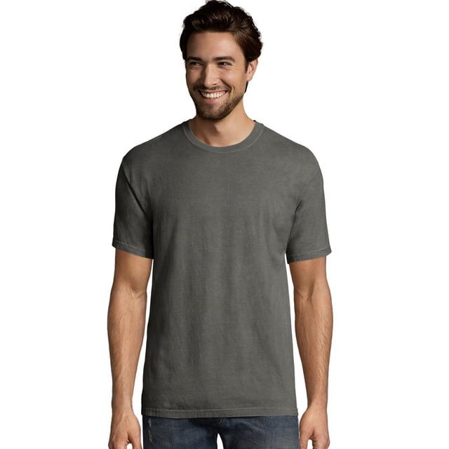 Hanes Mens Big ComfortWash Garment Dyed Short Sleeve Tee, 2XL