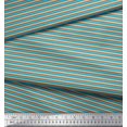 thumbnail image 2 of Soimoi Beige Rayon Fabric Horizontal Stripe Printed Fabric 1 Yard 42 Inch Wide, 2 of 5