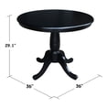 thumbnail image 5 of International Concepts 36" Round Dining Table in Black, 5 of 5