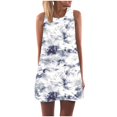 thumbnail image 2 of Fridja Womens Casual Summer Loose Printed Round Neck Sleeveless Dress, 2 of 5
