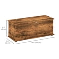 thumbnail image 3 of HOMCOM Lift Top Storage Chest with 2 Safety Hinges, Flip-Top Lid, Brown, 3 of 10