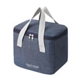 thumbnail image 2 of Meitianfacai Insulated Bento Bag Lunch Bag Insulated Cooler Lunch Bag Portable Picnic Bag, Blue, 2 of 6