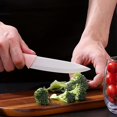 thumbnail image 2 of 3-Piese Kitchen Ceramic Knife Set  4 Inch Fruit Knife With Covers  Chef Knife Paring Knife Peeling Knife  Universal Knife Used For Cut Vegetable Fruit Bread And Meet. Pink Green Blue, 2 of 5