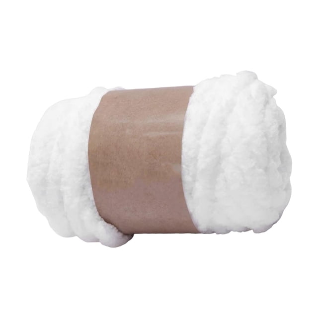 GUOOL Chunky Wool Yarn Hand Knitting Soft Giant Wool Yarn Threads Bulky Yarn for Throw white