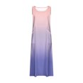 thumbnail image 4 of FAIWAD Robes d'Été Grande Taille pour Femmes 2024 Sans Manches Décontractées Robe Maxi Dégradé Boho Plage Robe Débardeur, 4 of 5