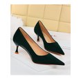 thumbnail image 4 of Woobling Womens Comfort Heels Work Comfort Pointed Toe Pumps Dress Shoes Green 5, 4 of 9