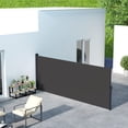 thumbnail image 2 of Outsunny 13' x 5' Retractable Side Awning, Garden Privacy Screen, Black, 2 of 10